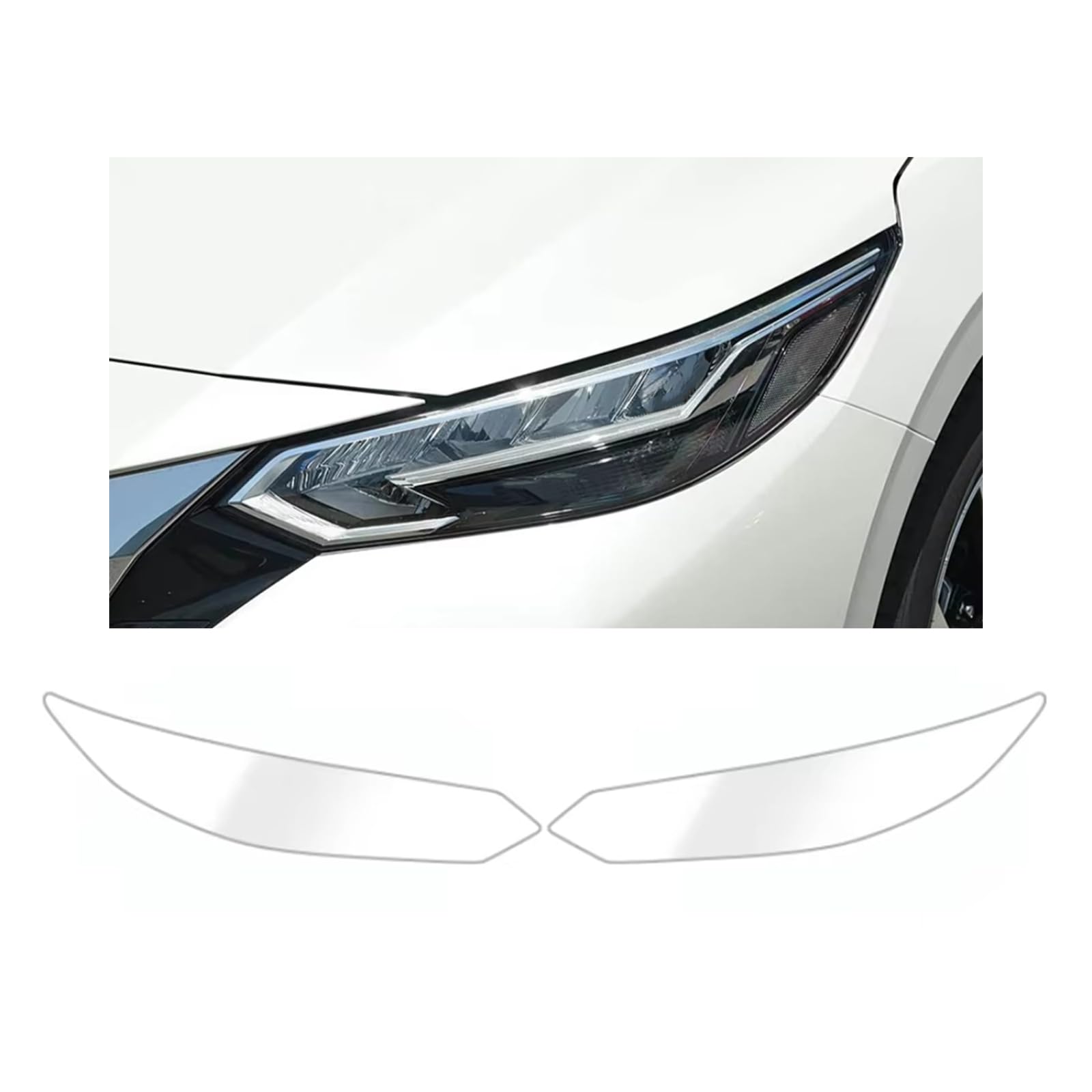 Headlight Film for Nissan Sylphy/Sentra B18 2020-2026, 1Set Transparent/Smoke Black Car Headlight TPU Protective Film