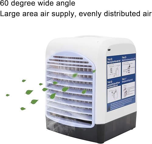Miniatura 6 de Aire acondicionado móvil, aire acondicionado móvil 5 en 1, enfriador purificador de aire, mini ventilador de refrigeración de aire de escritorio,