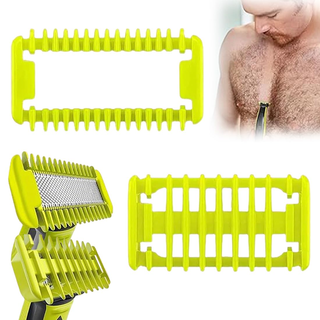 LAKJUOZ 2 Stück Für One Blade Aufsätze, Für One Blade Ersatzklinge, Trimmaufsätzen Aufsätze, Für Philips One Blade Aufsätze, Geeignet Für Philips Rasierer Qp25Xx/Qp26Xx/Qp65Xx/Qp66Xx