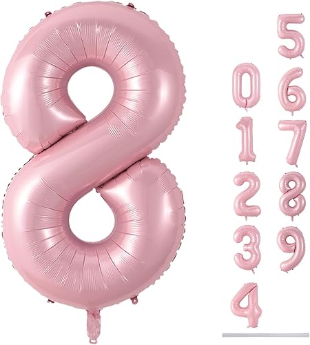 Miniatura 154 de Globos beige de 40 pulgadas con números grandes 3, globos de helio de dígito 3 de color blanco marfil autoinflables para terceras niñas, globos