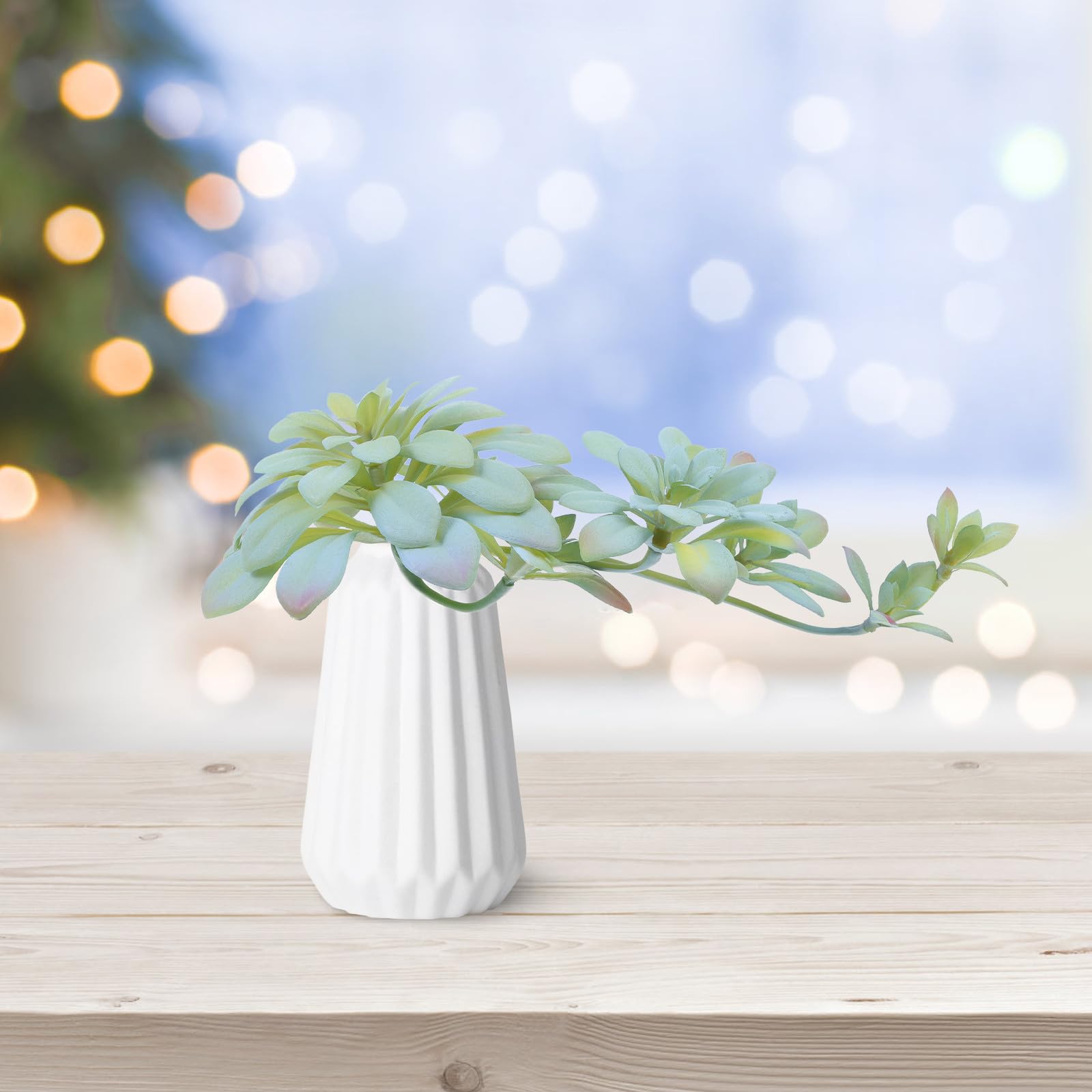 Milisten Plante Artificielle Succulente Réaliste 27cm en Plastique, Rotin
