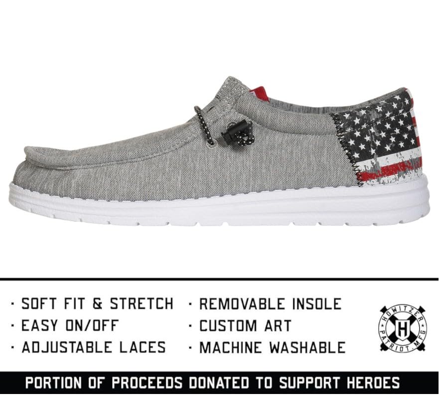 Howitzer Men's Slip-On Shoes We The People Patriot Sneakers with Camo Print Footwear3