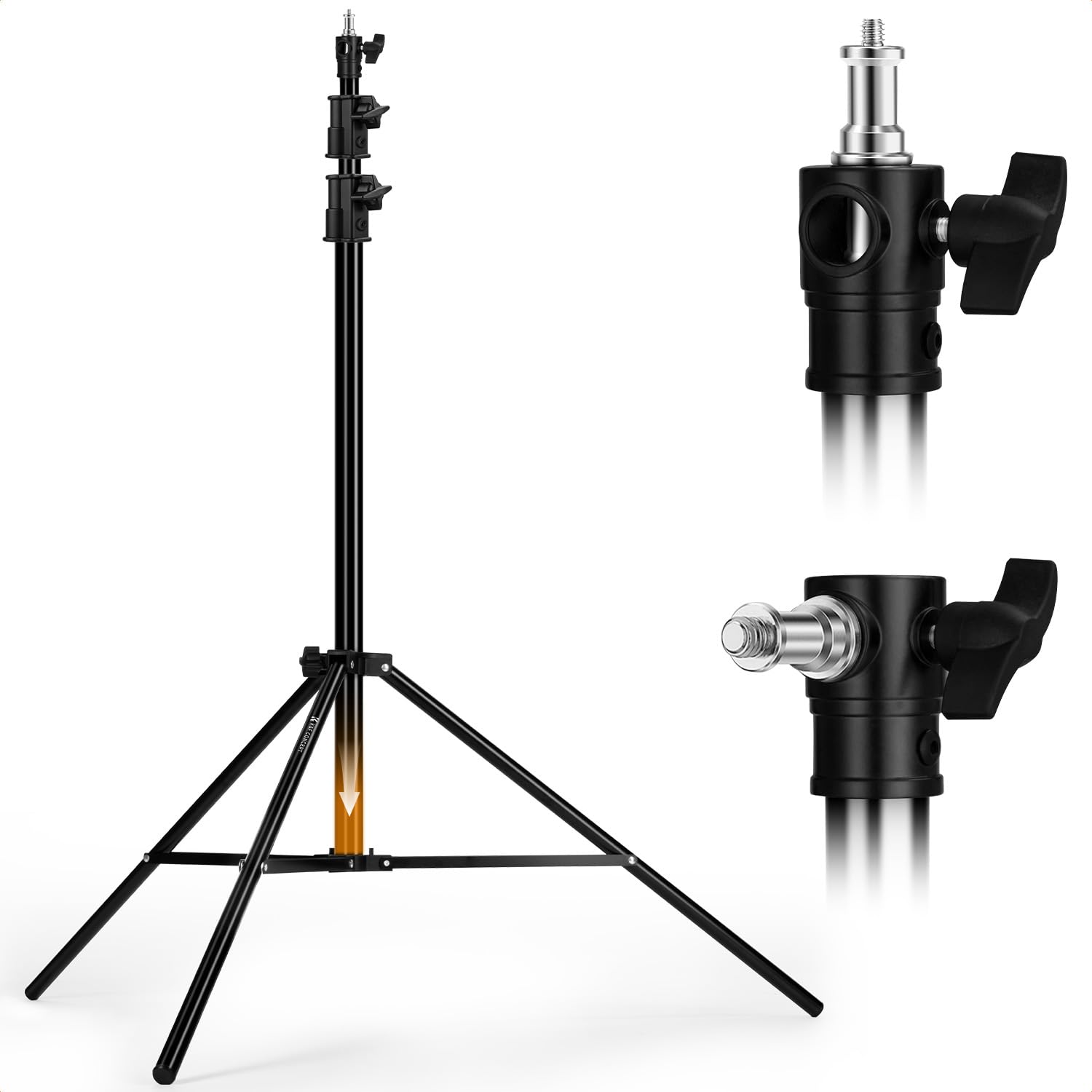 K&F CONCEPT 9FT/280cm Metall Lampenstativ Blitzstativ mit Luftfederung