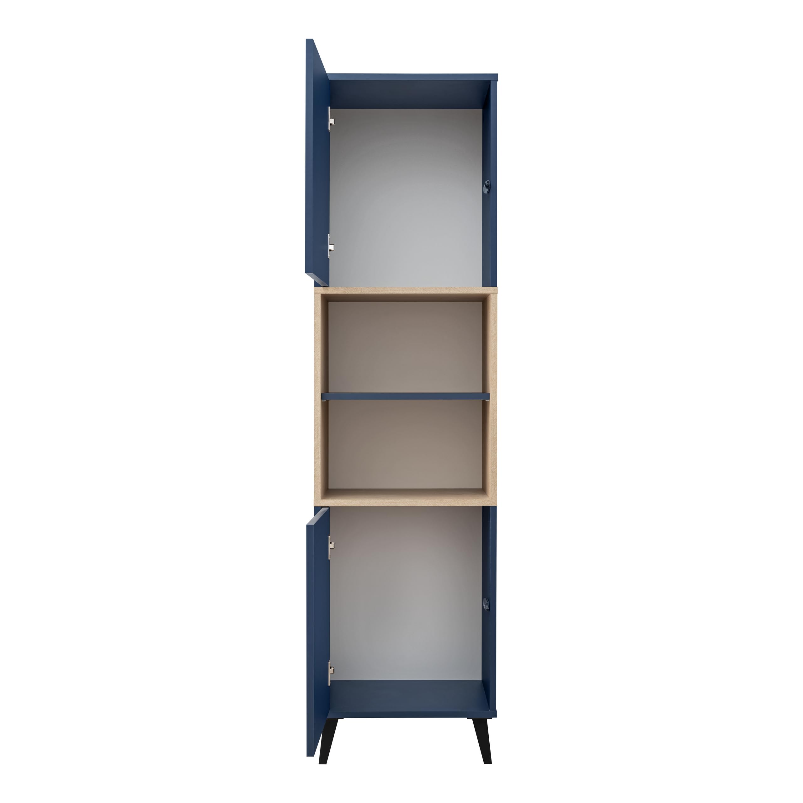 Komodee Vitrine Fondi Bleu 173x35x46 cm V1