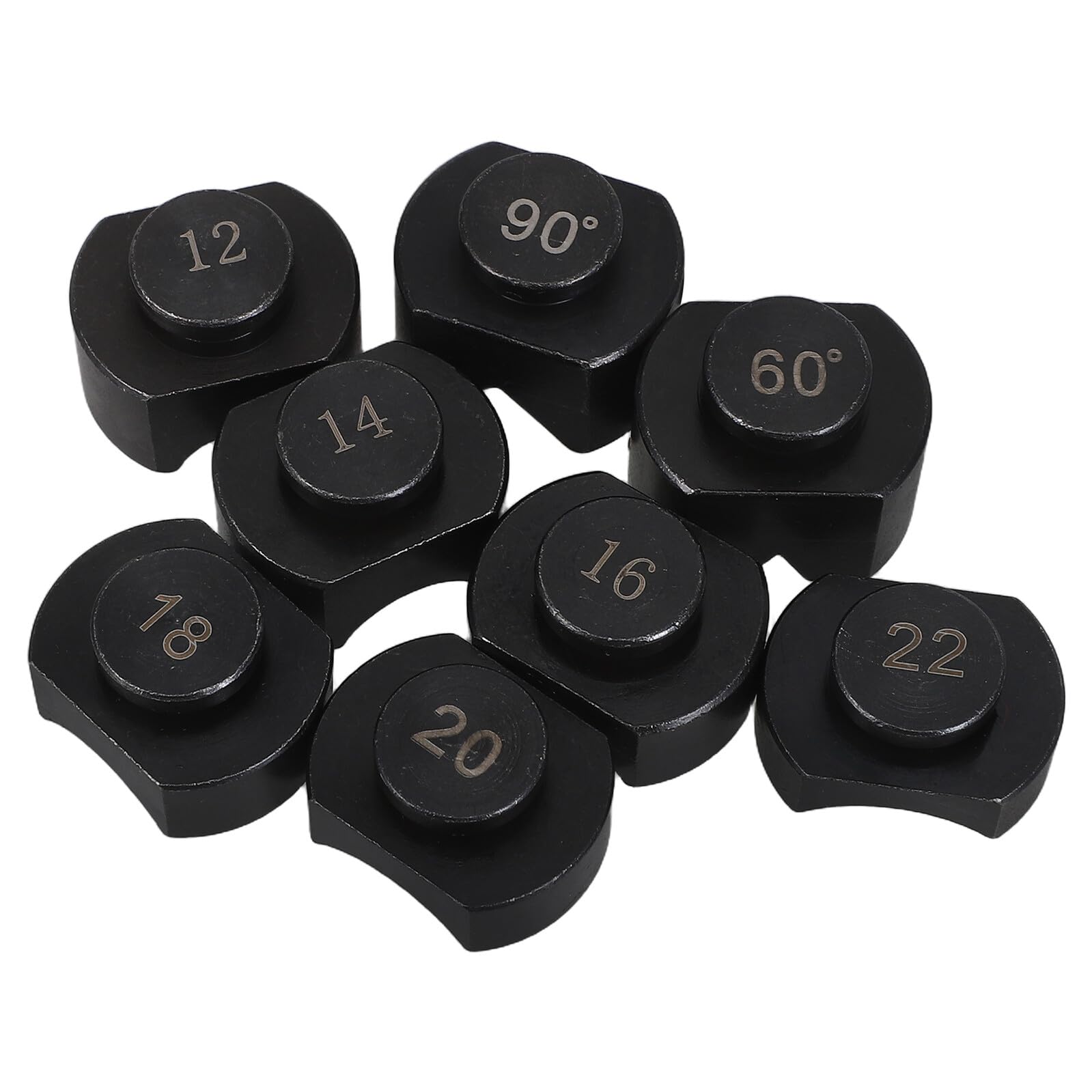 Matrice de pliage de bague en acier chromé dur pour machine à bijoux - Lot de 8