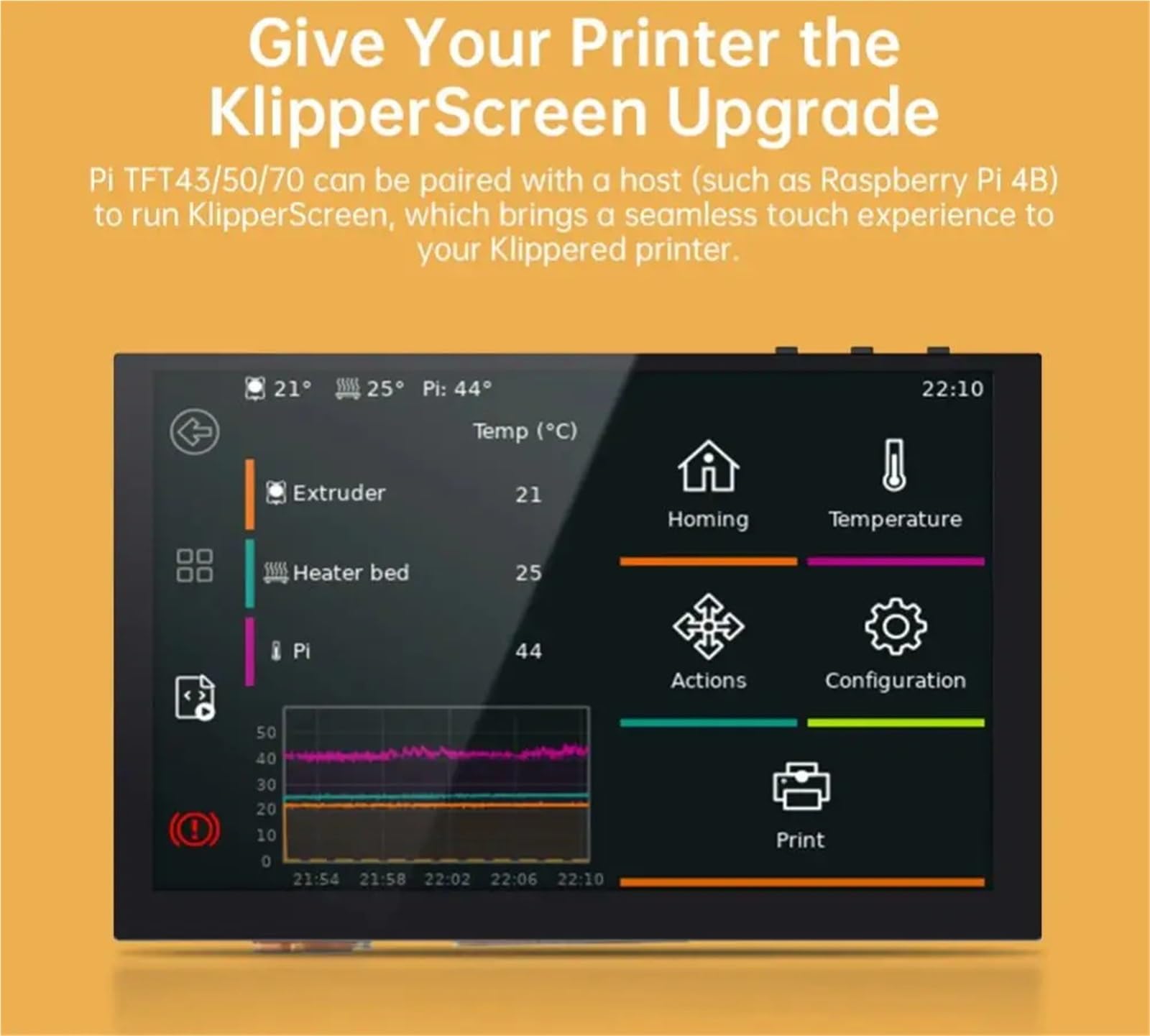 Compatibile con touch screen capacitivo BIGTREETECH BTT Pi TFT50/43/70 DSI for stampante 3D(PI TFT 50)