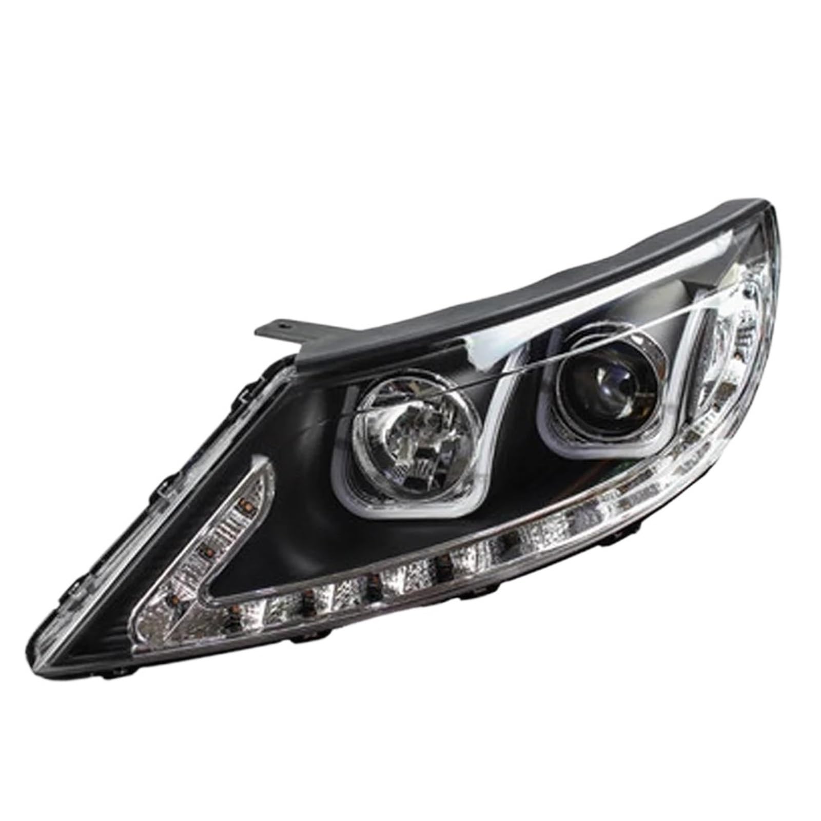 EKEGUY Couvercle Phare Avant Voiture Pour Kia Pour Sportage 2011 2012 2013 2014 Phare LED LED DRL Bi Lentille Xénon Feux Croisement Feux Croisement Avants Phares (Color