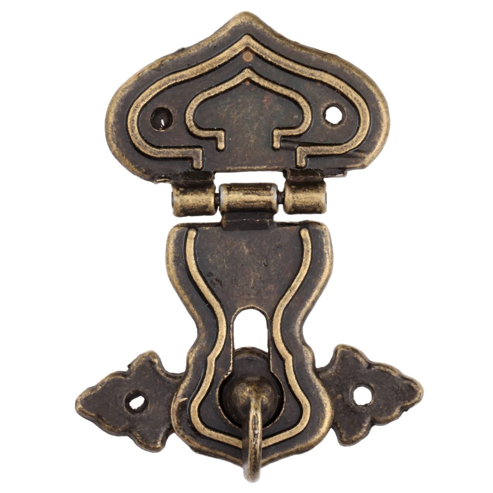 SFJSFIMQ Hardware Antique Brass Hasps Decorative Jewelry Gift Wooden Box Hasp Retro Suitcase Latch Hook with Screws