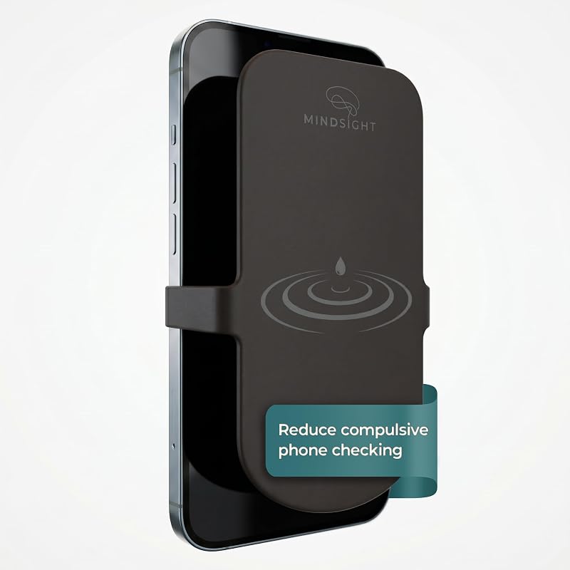 PhoneBlock to Reduce Compulsive Phone Checking | Silicone screen cover w/ elastic strap fits most iPhones & Samsungs | Promotes Mindful Phone Use | Home, Office, Outdoors | Less Phone, More Life