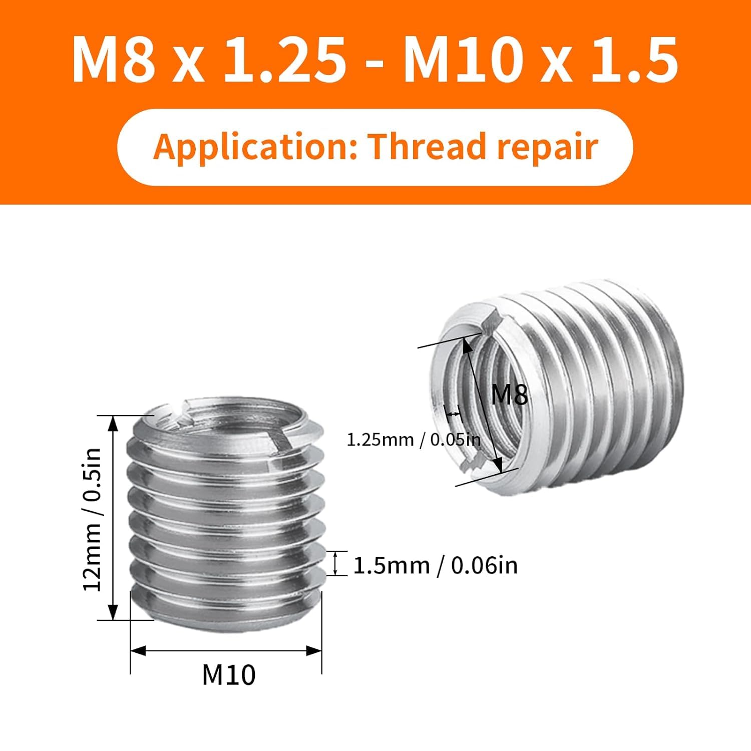 25 écrous à Insert Moletés En Laiton - M8 X 8 Mm - Pour Assemblages - Neufs Sous Emballage