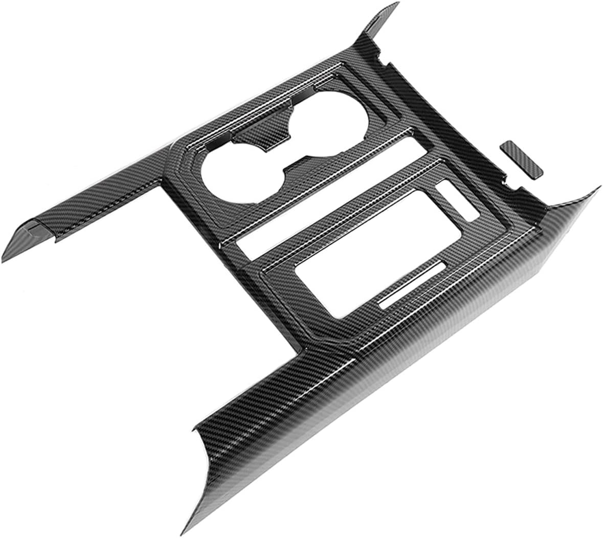 Keptrim for F150 ABS Carbon Fiber Center Console Gear Shift Cup Holder Trim for 2015 2016 2017 2018 2019 2020 Ford F150, 2pcs