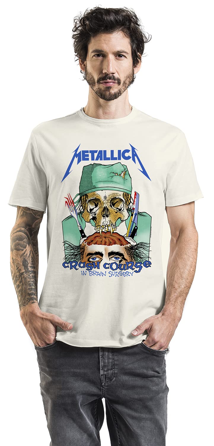 Metallica Amplified Collection - Crash Course In Brain Surgery Hombre Camiseta Beige Regular
