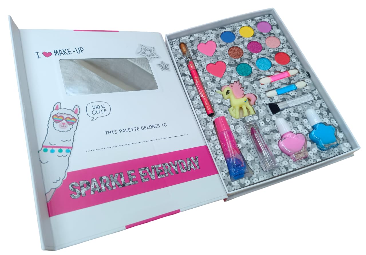 ONOTIC 21 In 1 Lady Real Cosmetic Kids Makeup Kit For Girls Kids Play Washable Makeup Set Mirror Lip Gloss Nail Paint Eye Shadow Palette With Brush For Girls,1 Count (B0CYY8P3FY) Amazon Price History, Amazon Price Tracker