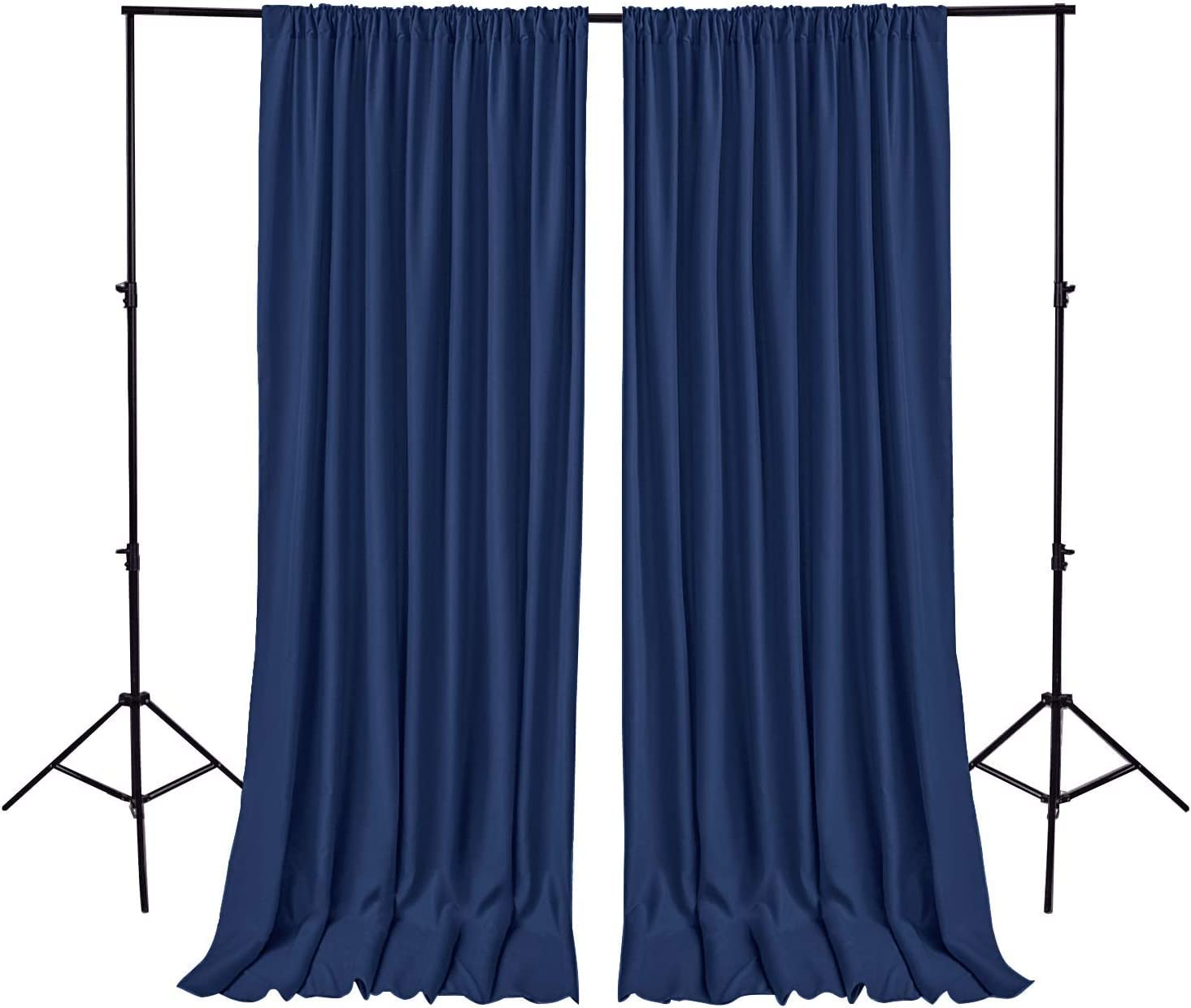 Colorsoft™ Navy Blue Backdrop Curtains for Parties, Polyester Photography Backdrop Drapes for Family Gatherings, Wedding Decorations, 4 x 8 Feet, Set of 2 Panels (B0BRVLWJ3G) Amazon Price History, Amazon Price Tracker