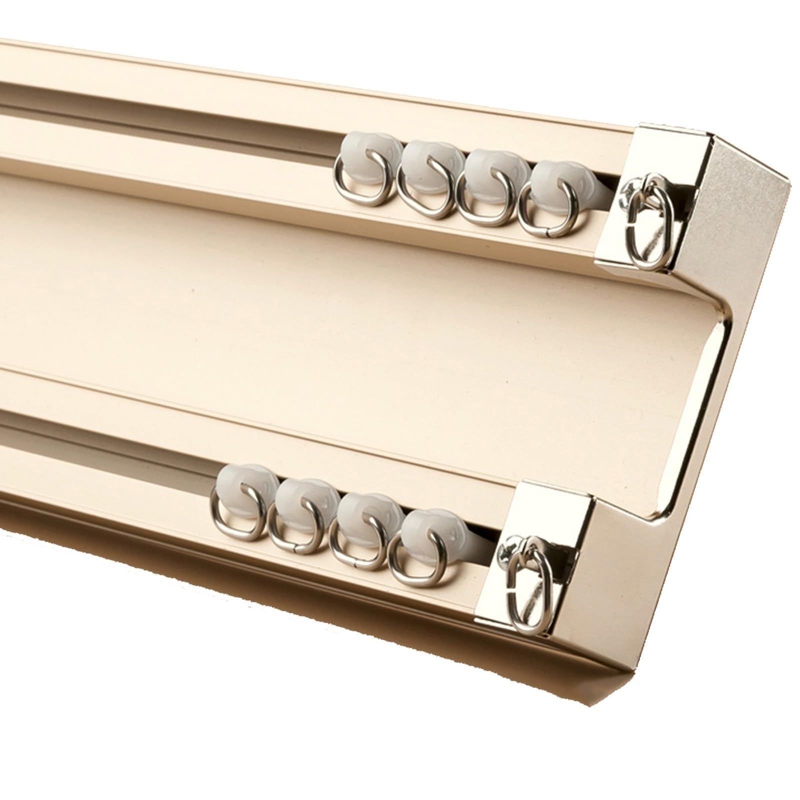Tringle à rideaux double robuste de luxe idéale pour les cloisons de séparation de pièce – Double rail de haute qualité