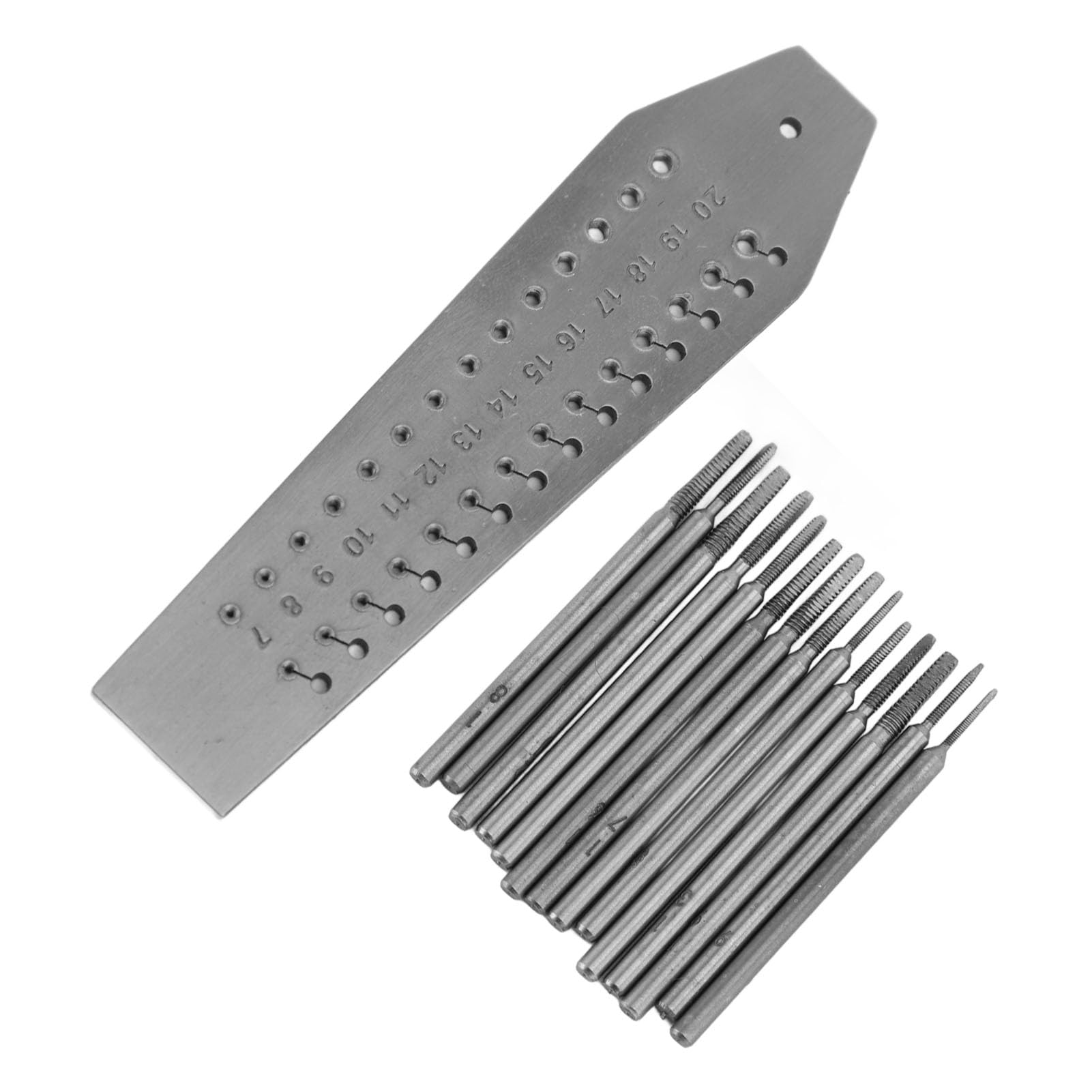 Generic Set di Maschi e Filiere in Miniatura per Orologiai, Strumento di Filettatura di Precisione per la Creazione di Gioielli, Riparazione di Orologi per Hobbisti in Metallo