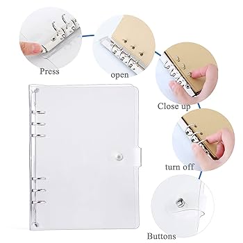 Amazon | 6穴 透明PVCなシステム手帳 バインダー バインダー 6穴