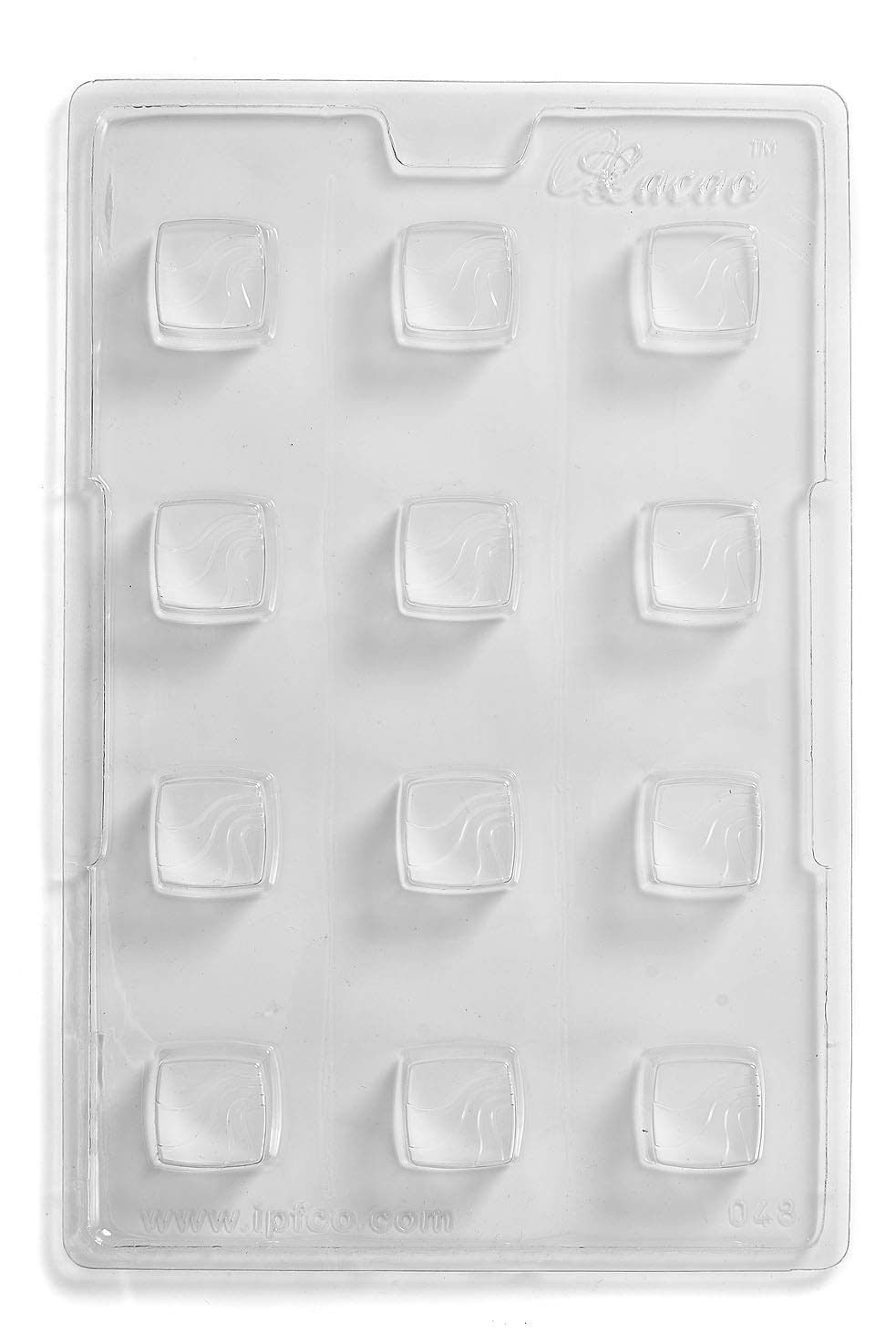 Quadrato base stampo per cioccolatini 12 cavità (coperchio vendute separatamente) x 10