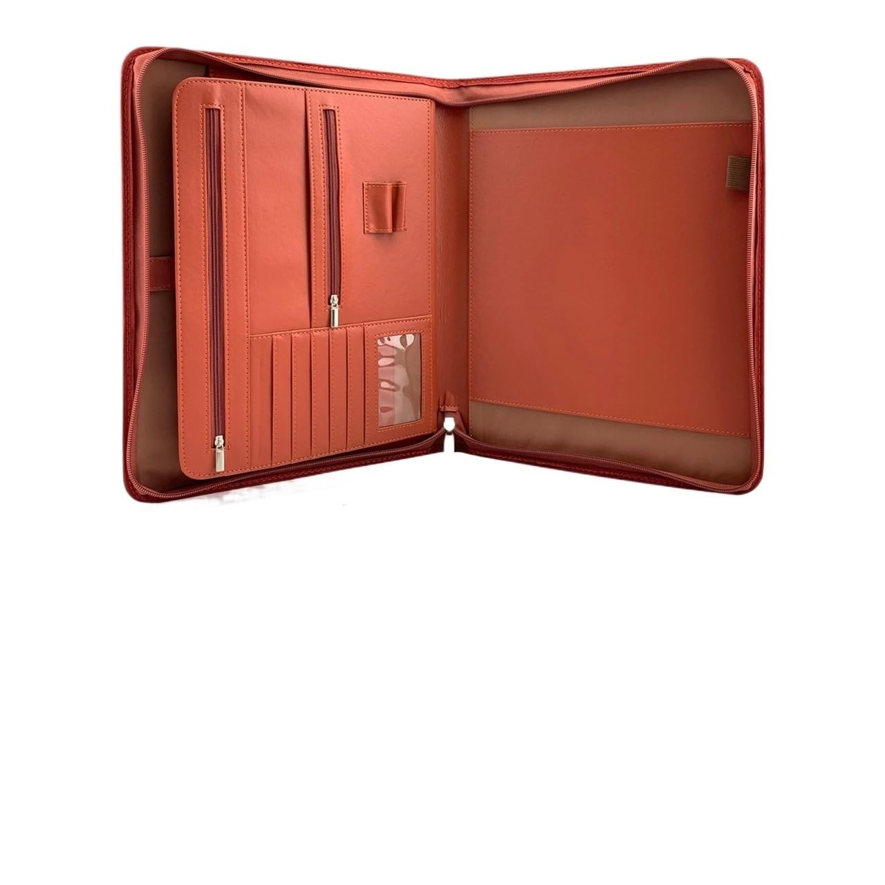 A4 PU Portfolio Organizer con cerniera Padfolio per colloqui Riprendi Documenti Planner Agenda Pianificazione Tablet Sleeve Holder