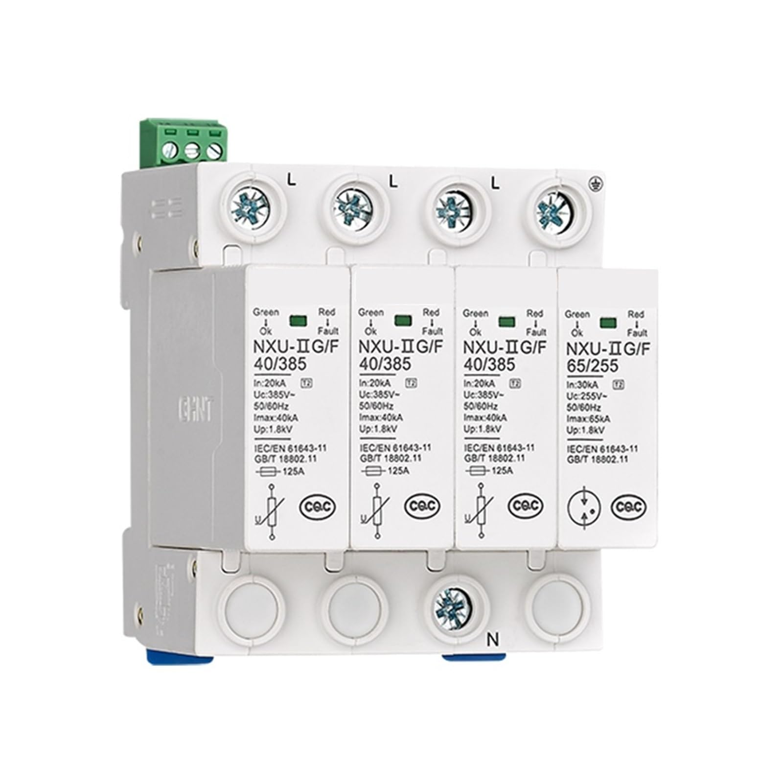 Parasurtenseur NXU 440V limiteur de surtension triphasé 4 pôles 65kA