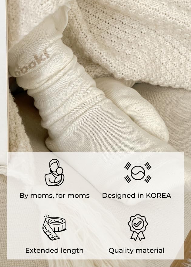Postpartum Socks for Women, Premium 100% Cotton, Non-Restrictive Design, Improves Circulation & Reduces Swelling, Comfortable Sleep Socks4