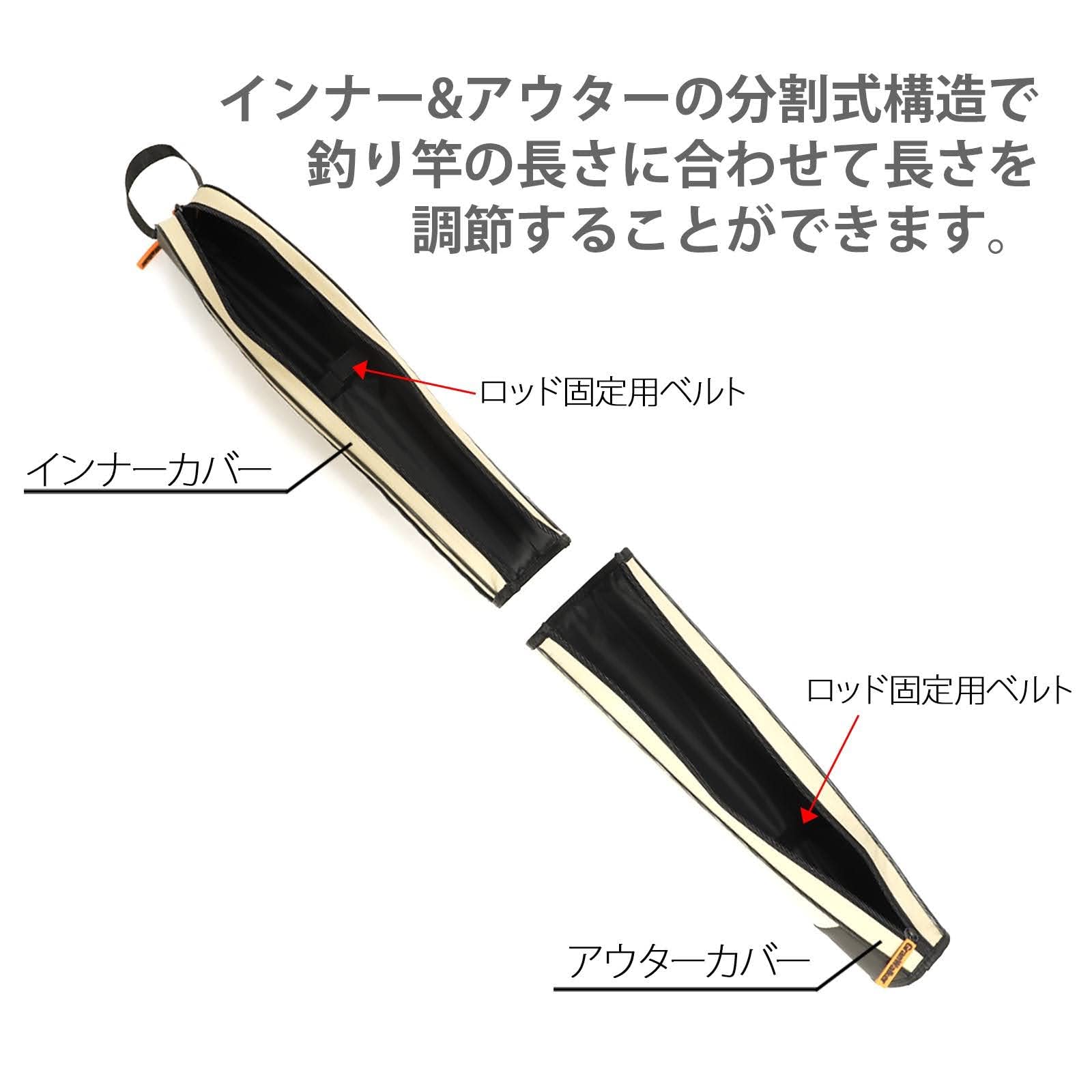 Amazon | グランウォーカー パック ロッドケース 長さ調整 55-90