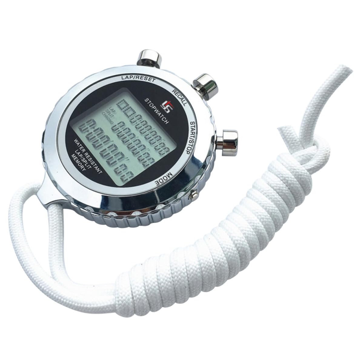 Cronometro Digitale Portatile con Display Lcd a 3 Righe, 120 Tracce | Funzioni Cronografo e Impostazione Timer, Mostra, Minuti, Secondi, Anno, Mese, Data e Giorno