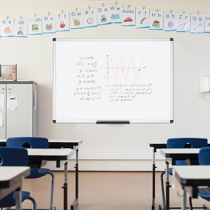 VIZ-PRO Magnetic Whiteboard - Large team collaboration board for content planning and brainstorming sessions