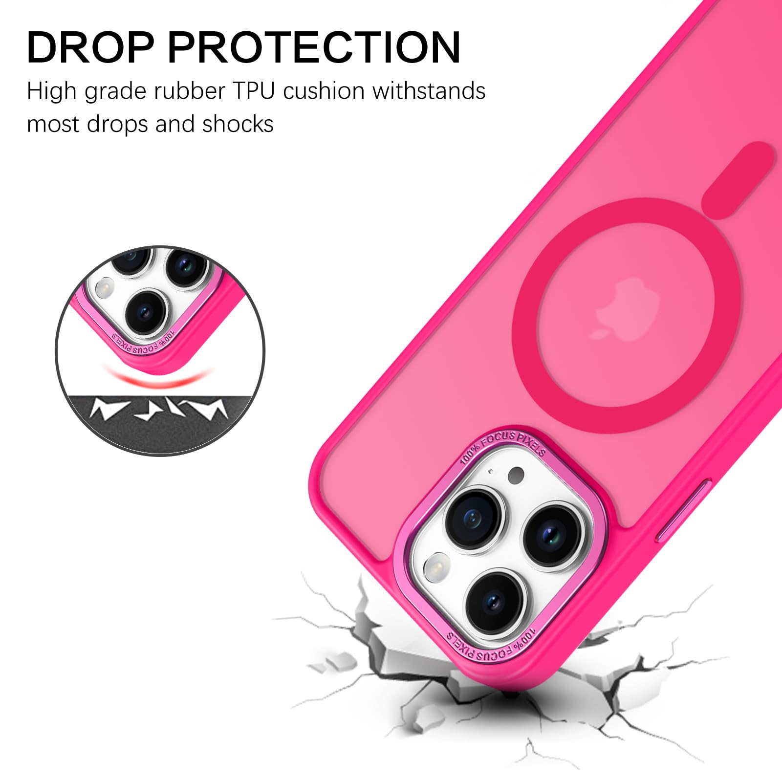 GaoBao Coque pour iPhone 15, Étui Translucide Mat Arrière Protection