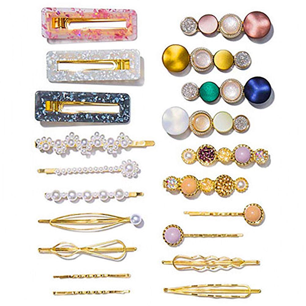 20pcs Pearl Hair Clip for Women, Acrylic acrylic Hairpin, Macaron color Hairpin, Hairpins Headwear Styling Tools Hair Accessories For Girls Ladies/Birthday Valentines Day Gifts Bridal Bridesmaid