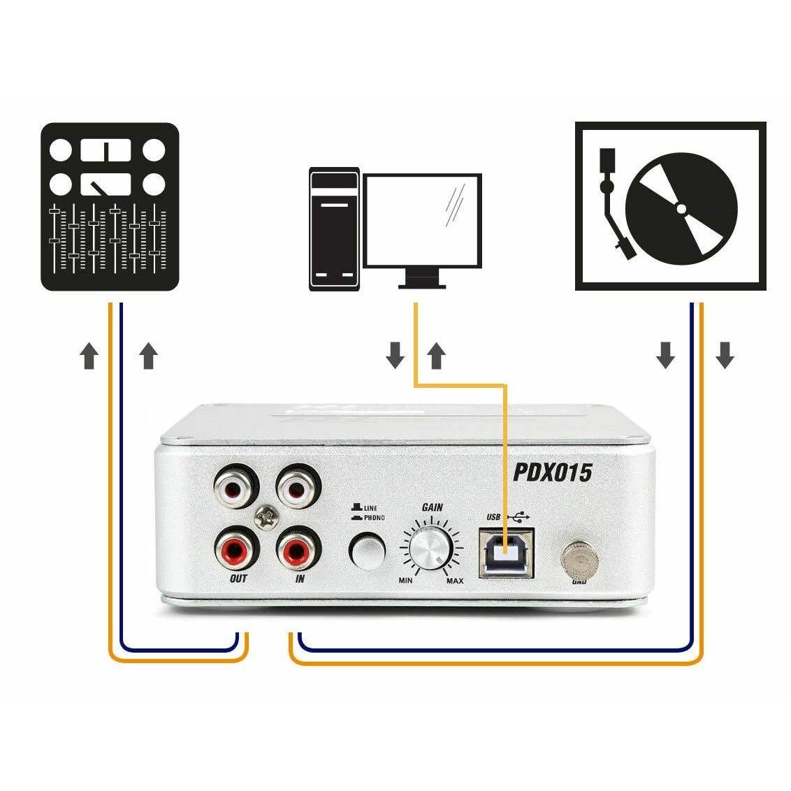 Power Dynamics PDX015 Preamplificatore Phono Software USB 2.0 argento