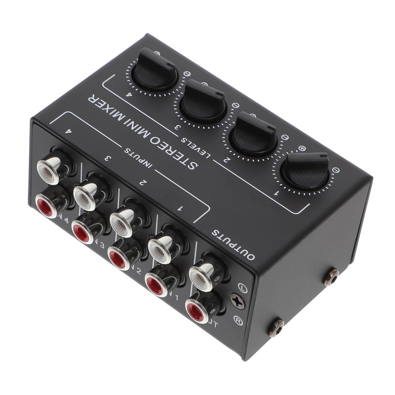 Mélangeur Audio Stéréo Cx400 à 4 Canaux Passif Noir | Mixage Ultra Faible Bruit, pour Lecteurs CD et Enregistreurs Portables, Usage Professionnel