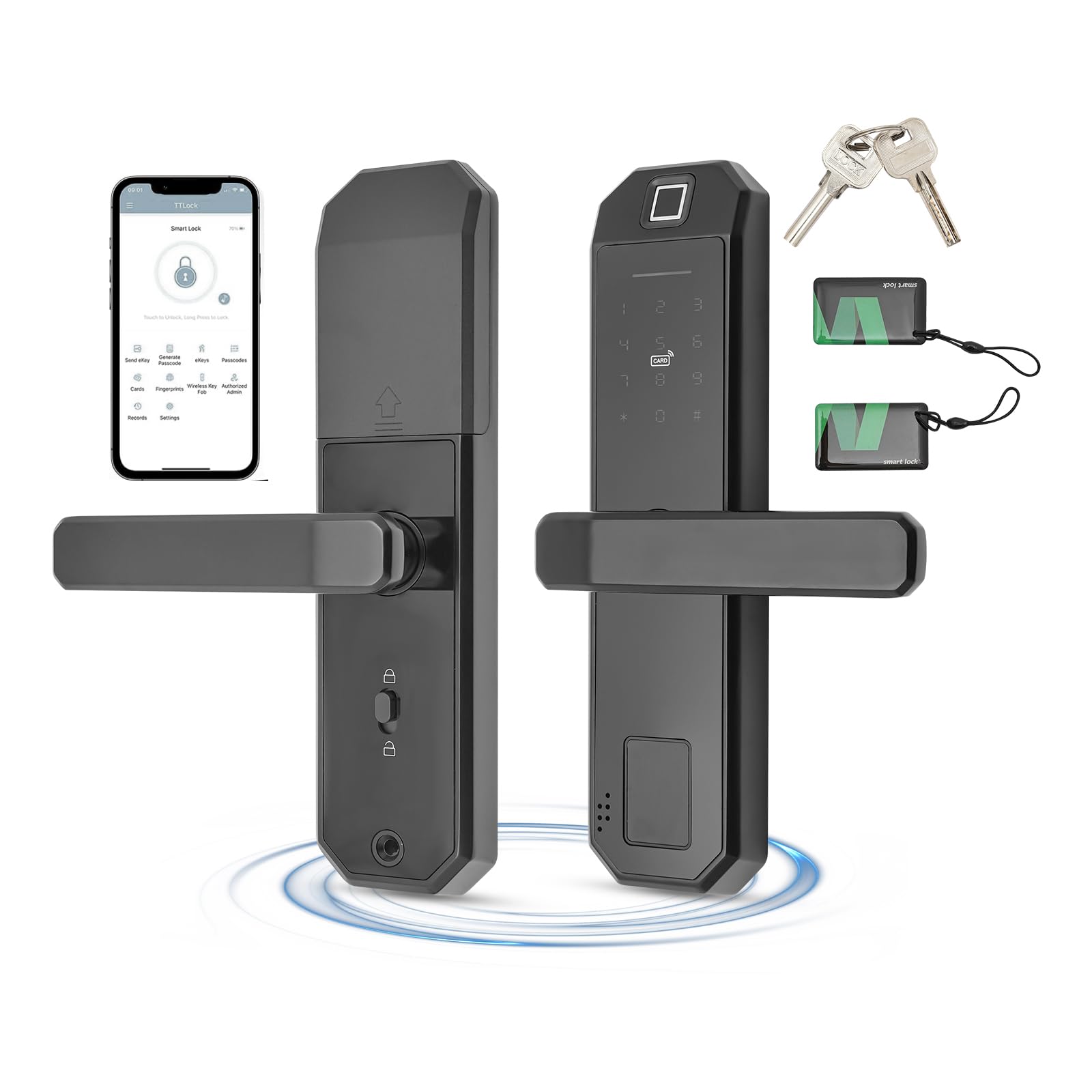 Fingerabdruck Türschloss Smart Lock - Digital Mit Code & Schlüssel