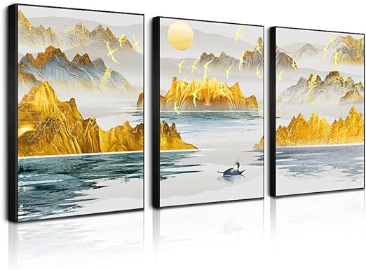 Amazon ゴールド山の絵 玄関 置物 風水 アート 絵画 販売 風景画 アートパネル 3枚 中国正統風水の 中國屋 開運画 風景写真額 アートパネル インテリア 壁画 リビング飾り 高級油絵 C 30 45cm 3枚 置物 オブジェ オンライン通販 Amazon ゴールド山の絵 玄関 置物 風水 アート 絵画 販売 風景画 アートパネル 3枚 中国正統風水の 中國屋 開運画 風景写真額 アートパネル インテリア 壁画 リビング飾り 高級油絵 C 30 45cm 3枚 置物 オブジェ オンライン通販