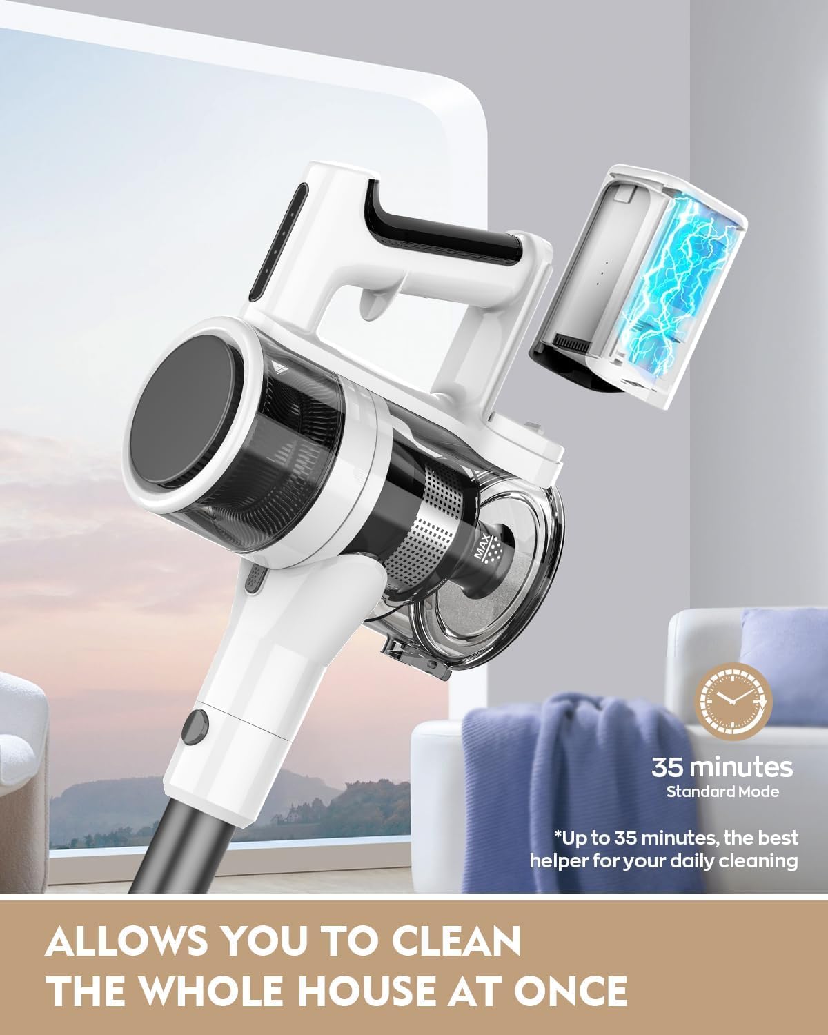 Powerful Cordless Vacuum Cleaner in Action