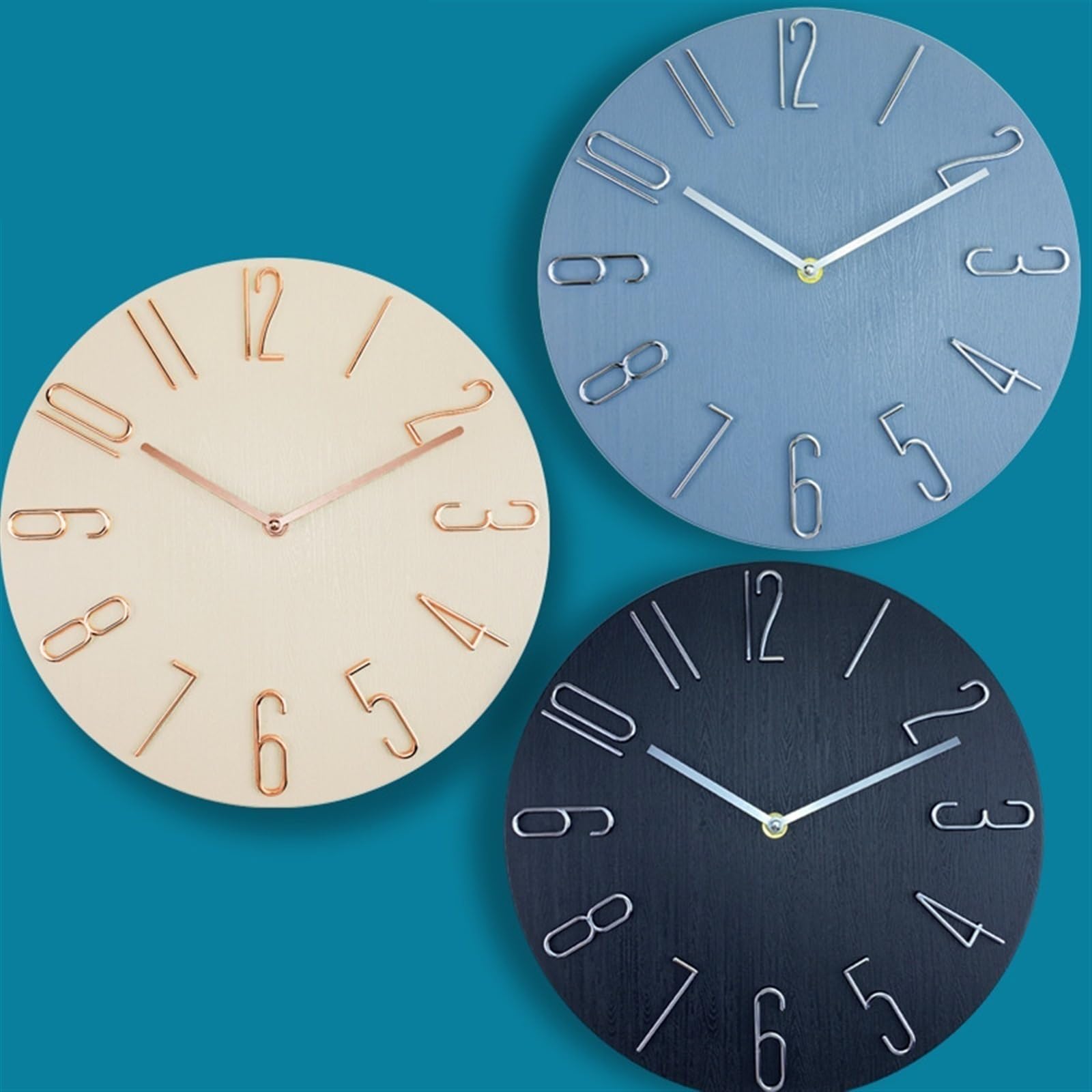 Wanduhr Moderne einfache leichte Luxus Wohnzimmer Studie Schlafzimmer Quarz Wand-montiert kreative stille runde Wanduhr(Purple)