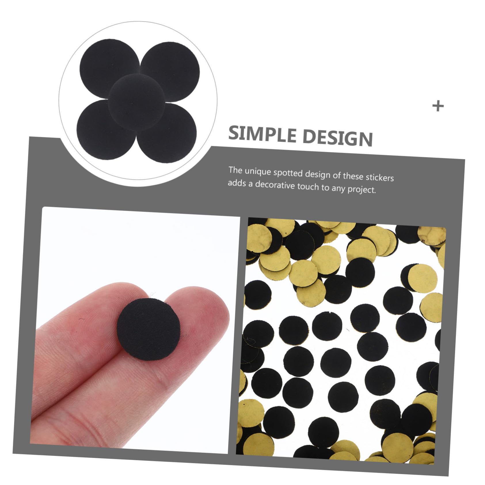 CIMAXIC Felt Clothing Decals 500pcs Decorative Patches Self-Adhesive Felt Stickers for DIY Projects