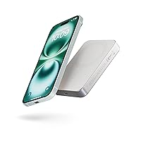 Zens Slim Aluminium Power Bank Qi2 10k mAh, Caricatore Wireless MagSafe da 15 W per