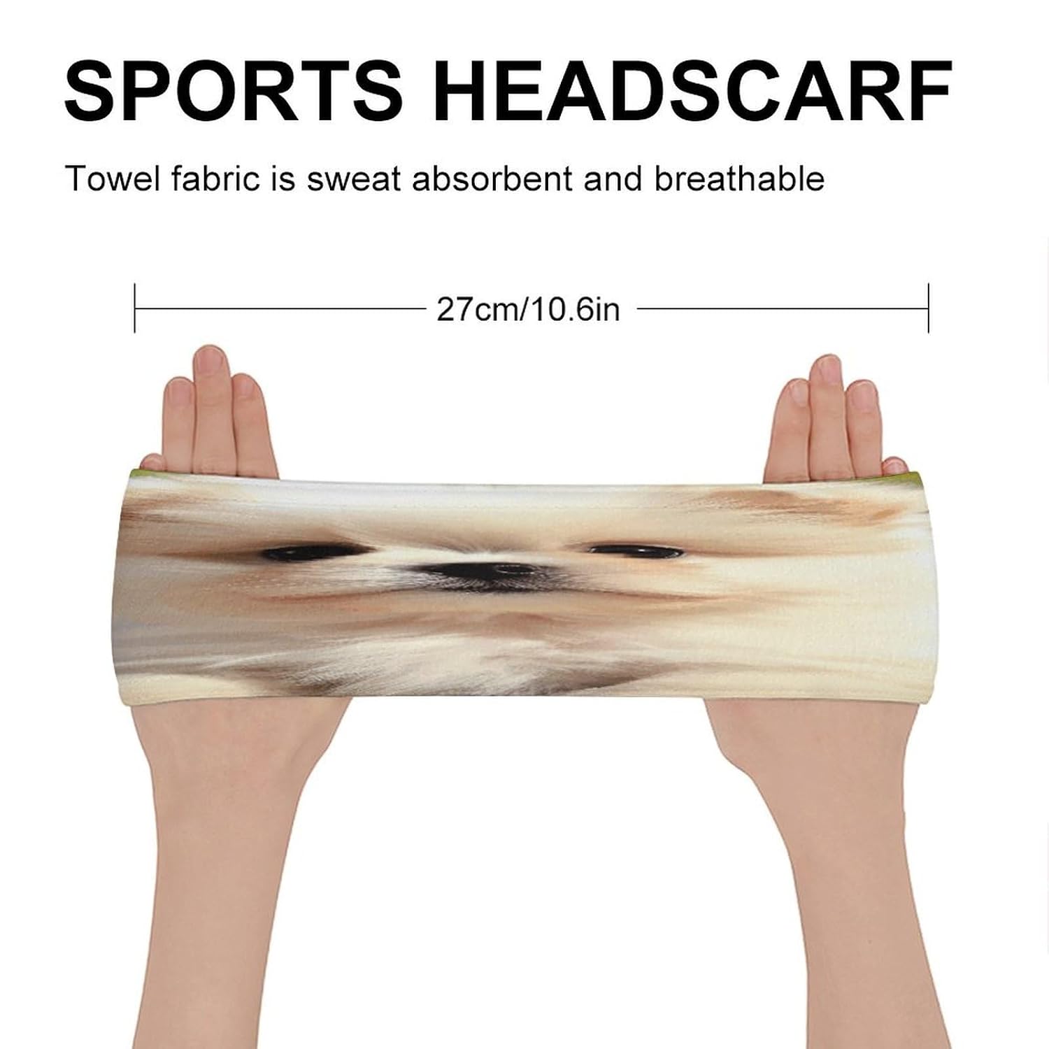 Cute Dog Headbands Fashion Moisture Wicking Sweatband Lightweight Soft Sports Headband Non-Slip Accessories Hair Bands for Fitness Workout Stretchy Unisex Hairband image 2