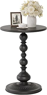 Metal Round Side Table, Small Drink Table for Small Spaces, Matte Modern...