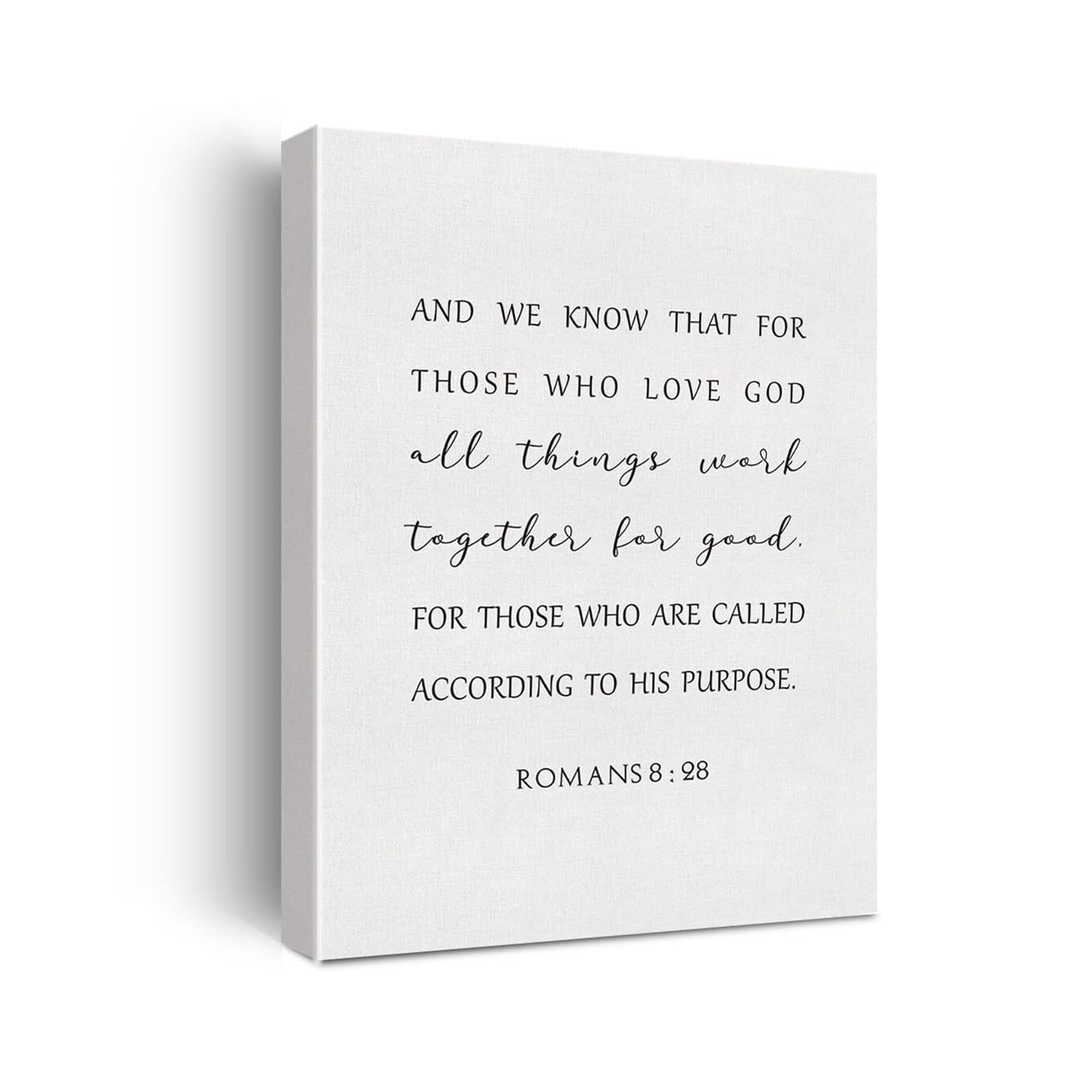 FOPURE Faith Over Fear Scripture Canvas - Uplifting Wall Decor for Encouragement, Prayer Corner, or as a Gift for Believers(Unframed,08x12inch(20x30cm))