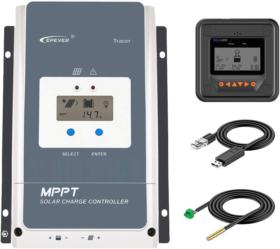 50A MPPT Solar Charge Controller with Remote Meter & Kuwait Ubuy