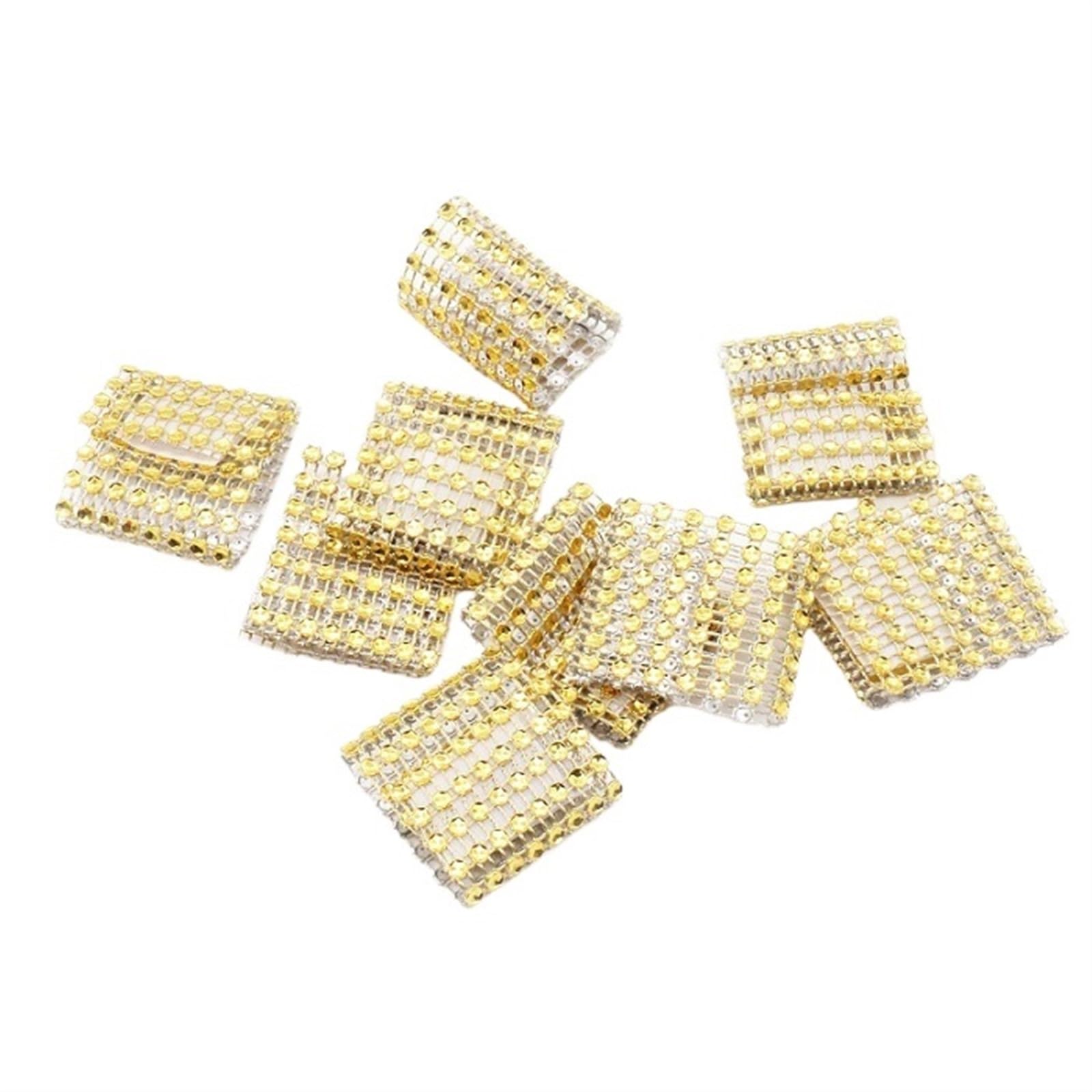 serviettes napkins 50Pcs 30cm Square Table Napkins Cloth Satin Fabric Napkin Pocket Handkerchief for Wedding Birthday Home Party Hotel Gold White for dining wedding party everyday home(Gold)