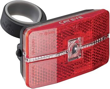CATEYE Reflex Auto Safety Light Motion-Activated 5 LED Rear Bike Light, 180 Degree Visibility Built-in Reflector, IPX4 Waterproof, Long AAA Battery Life, Fits Road, Hybrid & Commuter Bikes