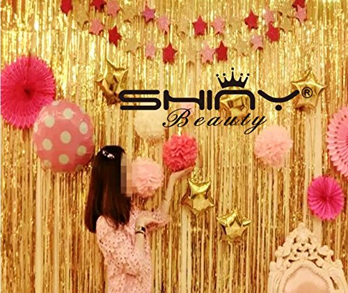 Shinybeauty® 0,9 x 2,4 m lamina oro metallizzato