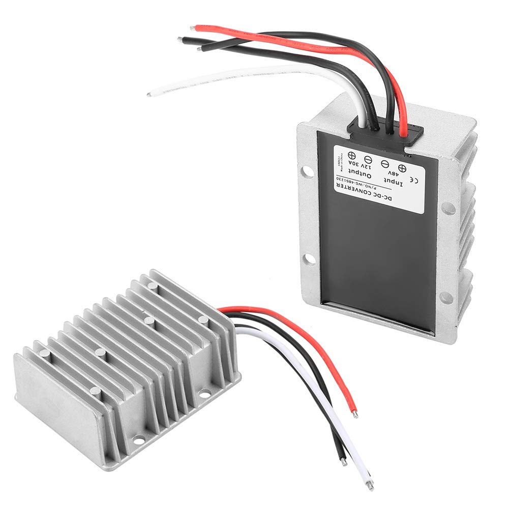 Fabater 48V do 12V Przetwornica Samochodowa Regulator Napięcia Prądu Stałego Zasilacz 30A 360W IP68 Wodoodporny Odlew Aluminiowy