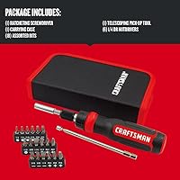 Vista 3 de CRAFTSMAN Destornillador de trinquete, juego multibits, 26 piezas (CMHT68001)