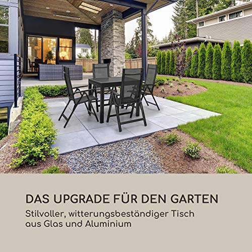 Clevich Gartentisch 110x70 Cm - Witterungsbeständig Aus Aluminium & WPC