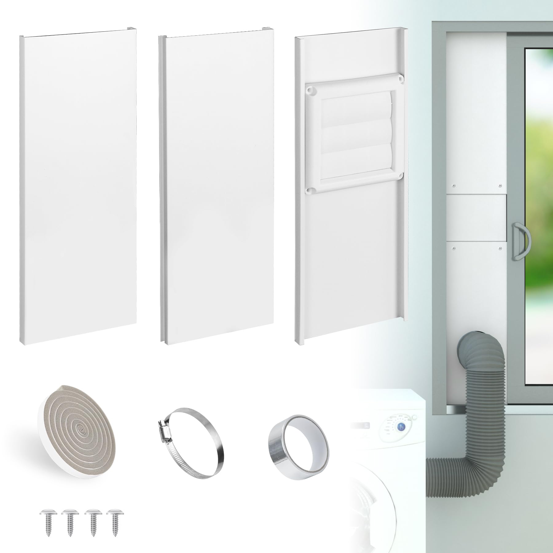 Buy Powrocket Dryer Vent Window Kit for 4in Dryer Vent Hose, with Self