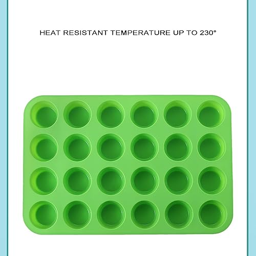 Miniatura 9 de Molde de silicona circular para tartas de 24 cavidades para hornear, gelatina, cupcake, chocolate, magdalenas, cubitos de hielo, galletas